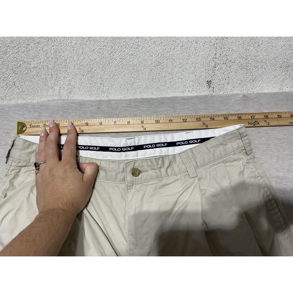 Vintage Polo Ralph Lauren The Classic Golf Pant Beige size 35x30 Made in‎ USA - Picture 4 of 8
